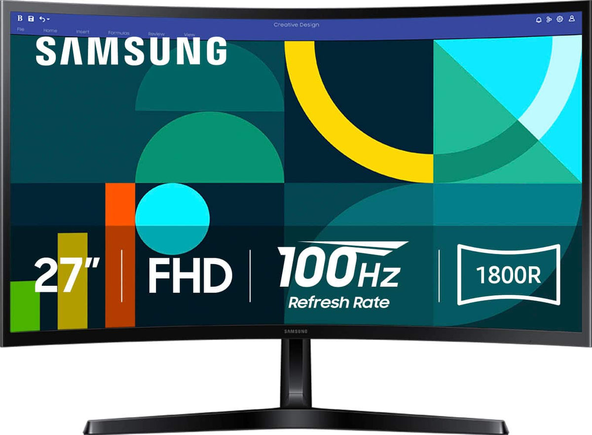 Samsung - 27" S3 (S36GD) LED FHD 100Hz Curved Monitor (HDMI, D-sub) - Black
