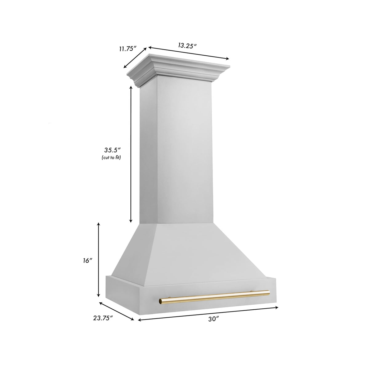 ZLINE Autograph Edition - 30 inches - Externally Vented - Wall Range Hood - Stainless Steel