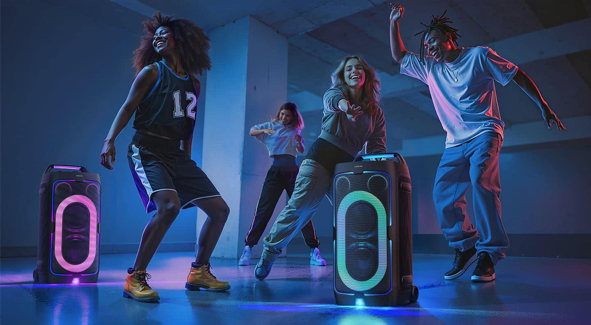Samsung - MX-ST40F/ZA Sound Tower 160W Portable Party Speaker with Built In Battery - Black