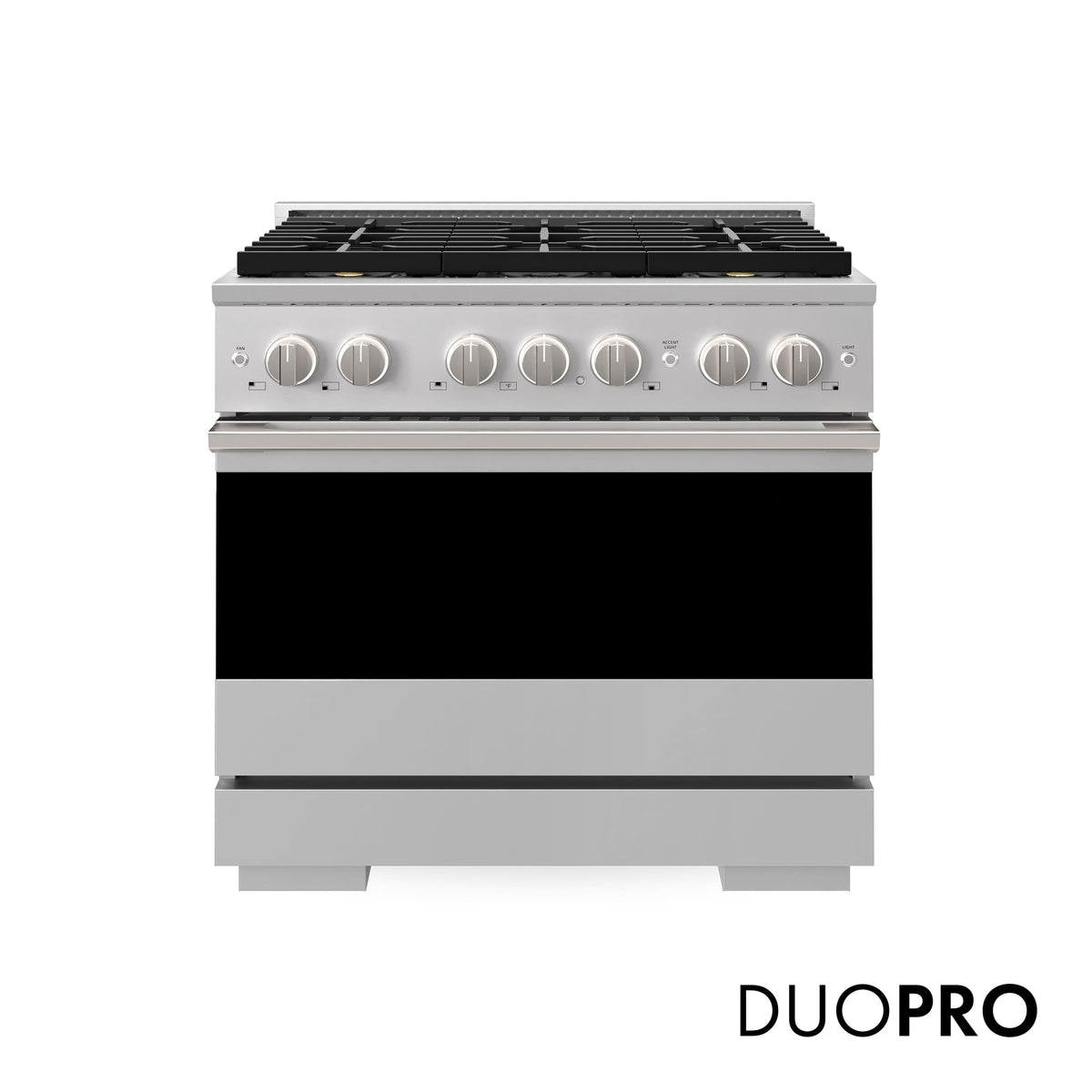 ZLINE - 36 in. 5.2 cu. ft. Marino Freestanding Dual Fuel Range with 6 DuoPro Burners and Convection Oven in Stainless Steel - Stainless Steel