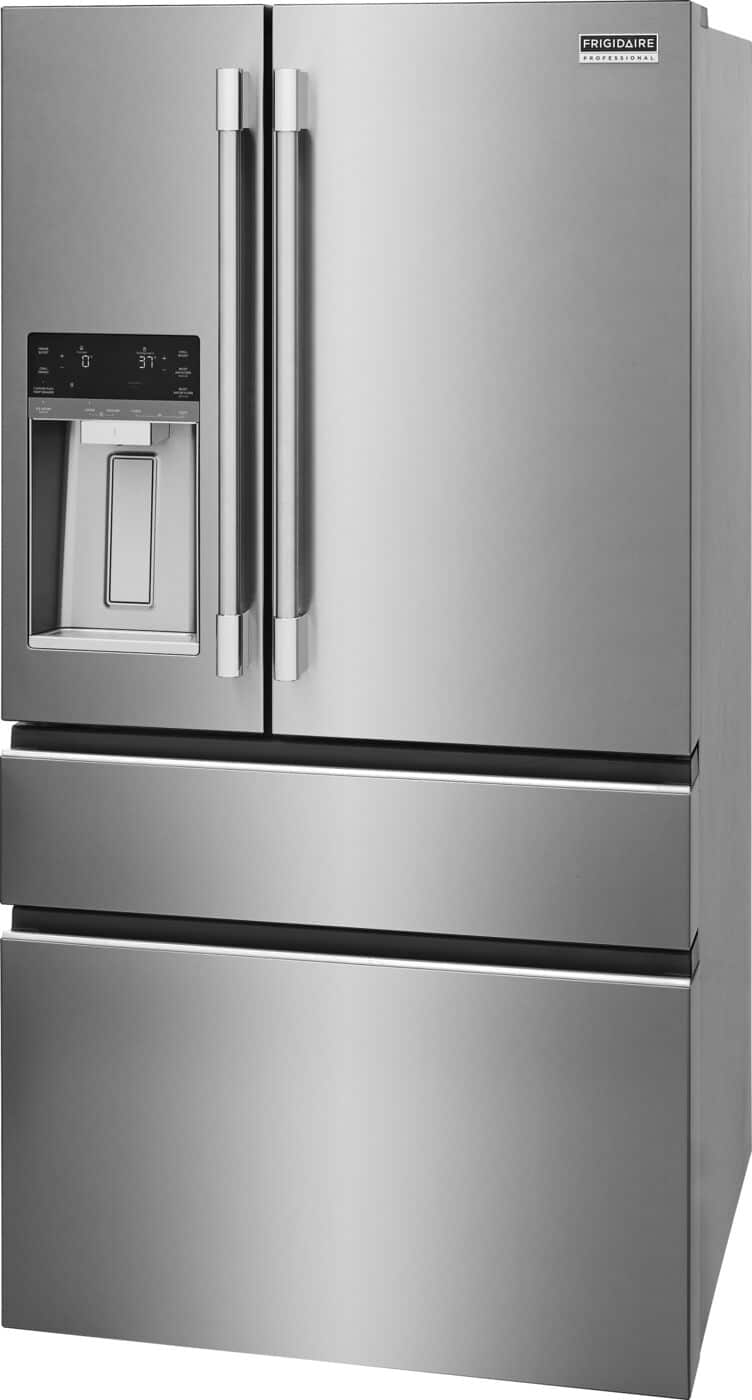 Frigidaire - Professional 36 in. Wide 26 Cu. Ft. Standard-Depth 4-Door French Door Refrigerator with Custom-Flex Temp Drawer - Stainless Steel
