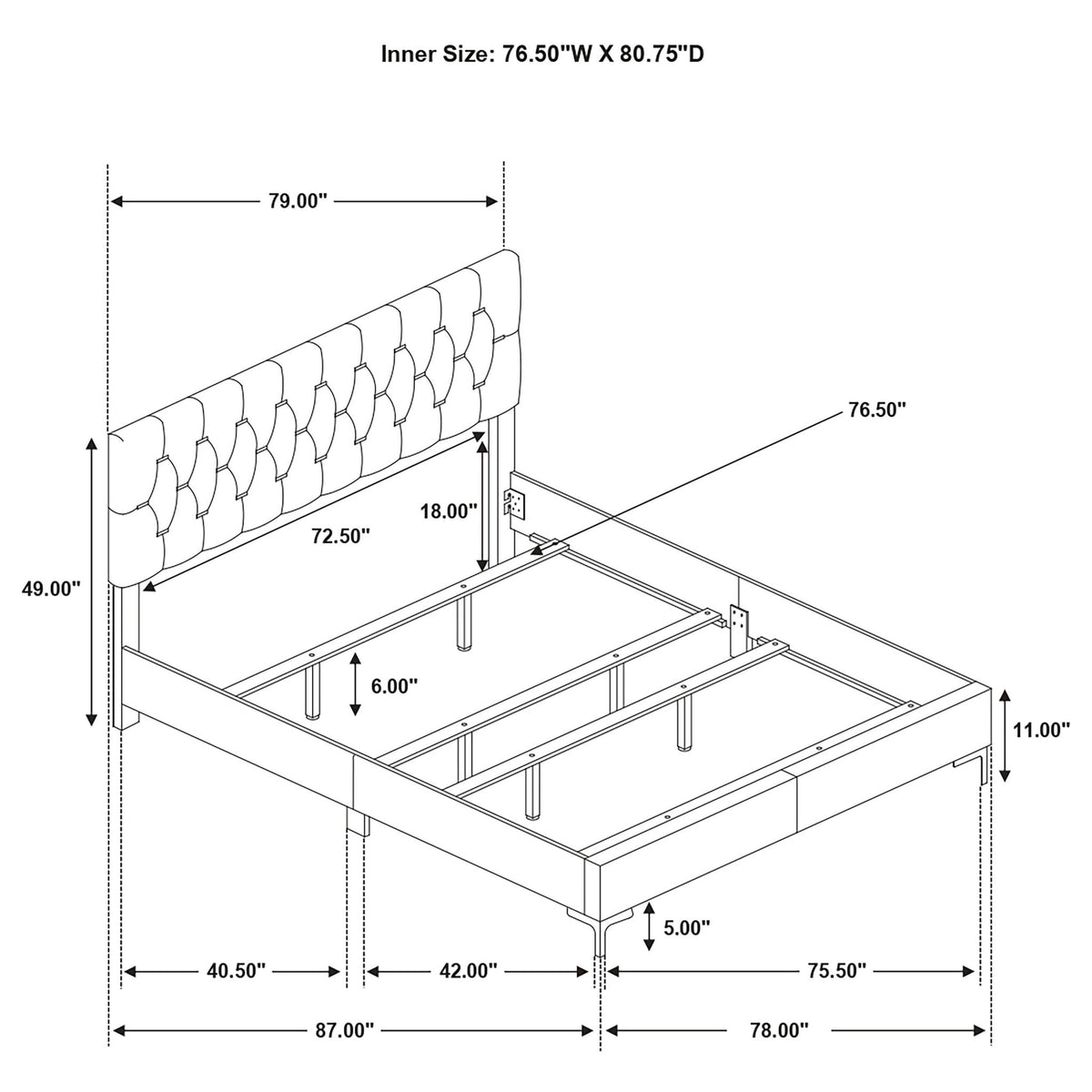 James - Panel Bed