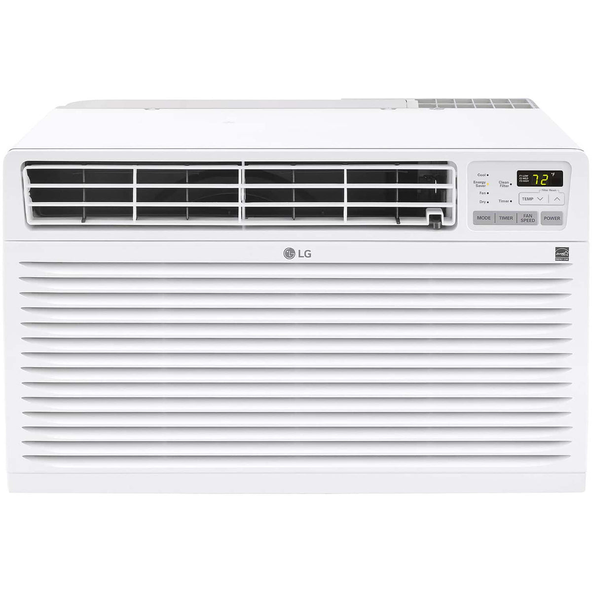 LG - 450 Sq. Ft. 10,000 BTU 230V Through-the-Wall Air Conditioner with 11,200 BTU Supplemental Heat Function - White