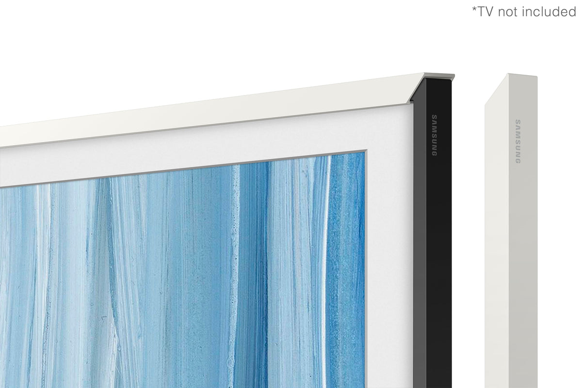 Samsung - 75" The Frame Customizable Bezel - Modern - White