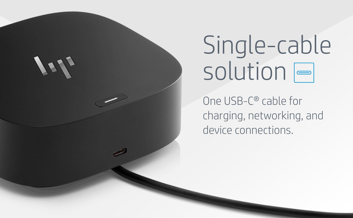 HP - G5 USB-C Universal Docking Station - Black