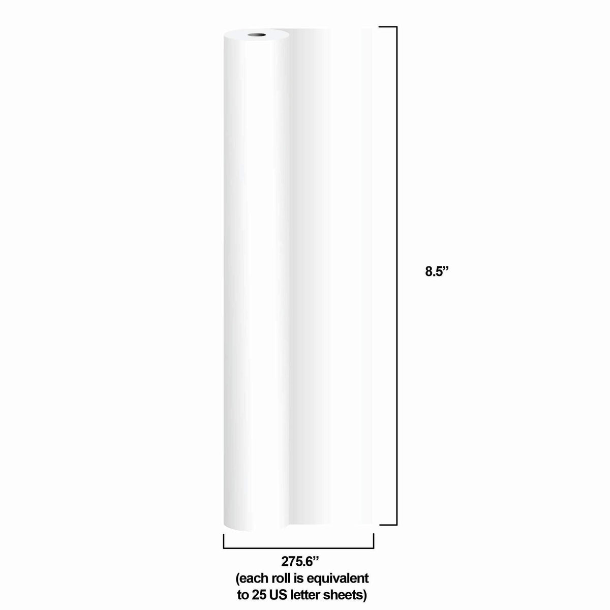Core Innovations - Thermal Printer Paper Roll 8.5" x 275.6" - 2 pack - White