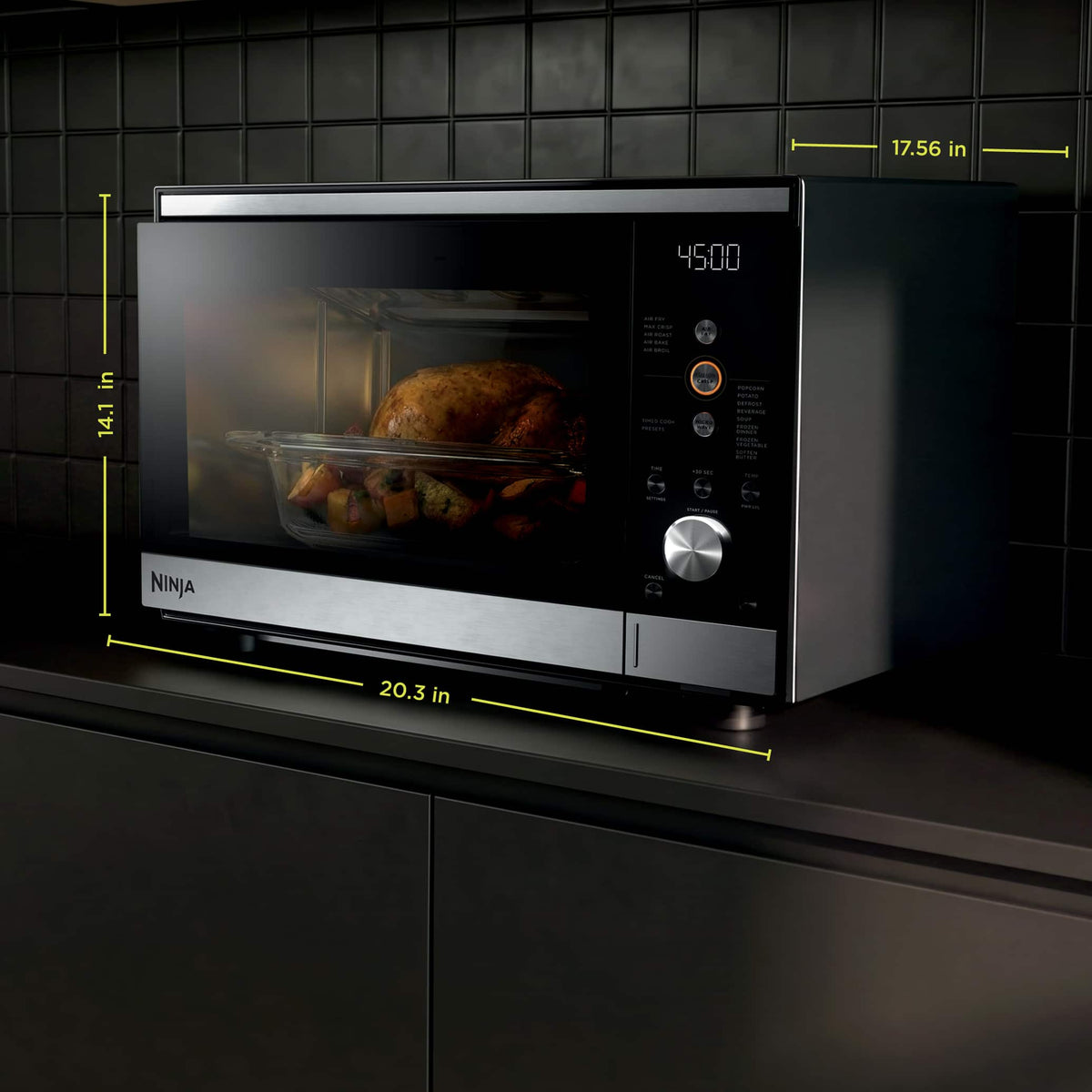 Ninja - Crispi Microwave and Air Fryer with FusionCrisp Technology - Stone Gold
