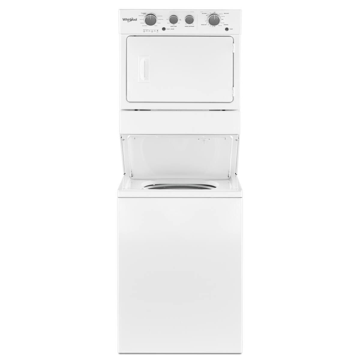 Whirlpool - 3.5 Cu. Ft. Top Load Washer and 5.9 Cu. Ft. Electric Dryer with Dual Action Agitator - White