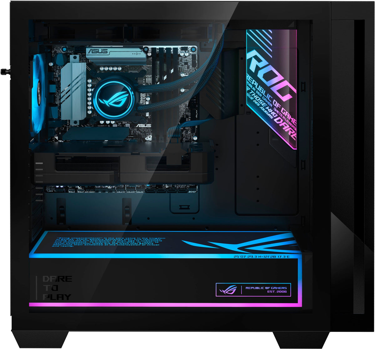 ASUS - ROG G700 Gaming Desktop - Intel Core Ultra 7 265KF - 32GB Memory - NVIDIA GeForce RTX 5070 12GB - 2TB SSD - Black