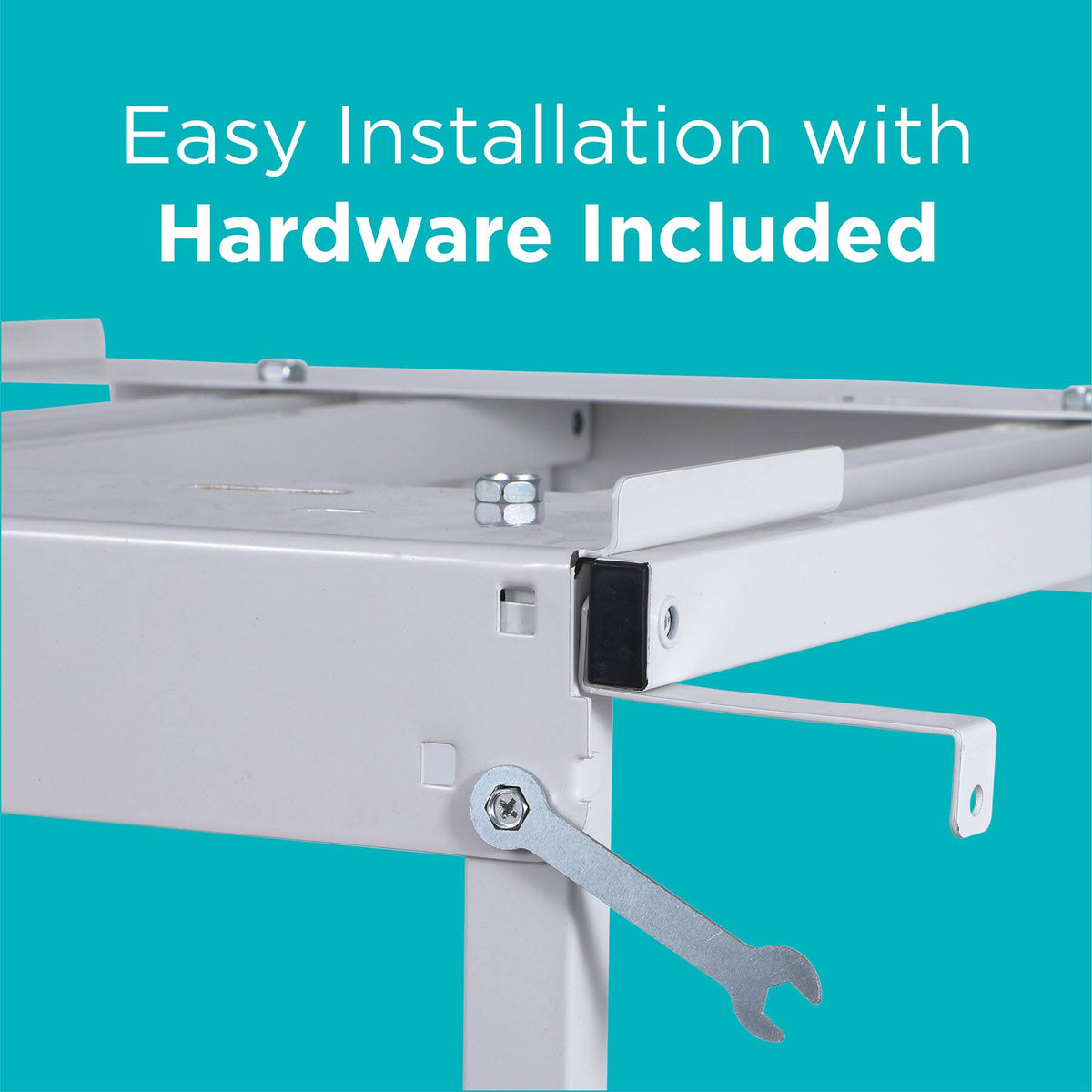 Black+Decker - BWDS Laundry Stacking Rack Stand for Washer and Dryer - White