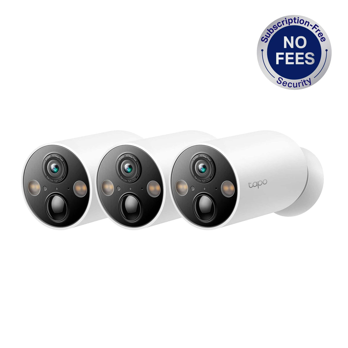 TP-Link - Tapo Wire-Free Indoor/Outdoor 2K Smart Security Cameras, Magnetic Base (3-pack) No Fees - White