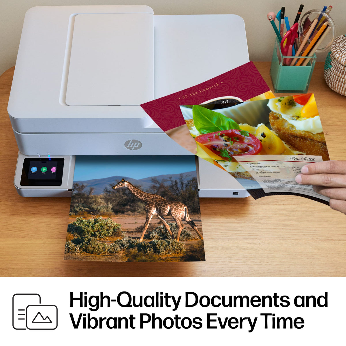 HP - Envy 6555 Wireless AI-Enabled All-in-One Inkjet Printer with 3 Months of Instant Ink - White