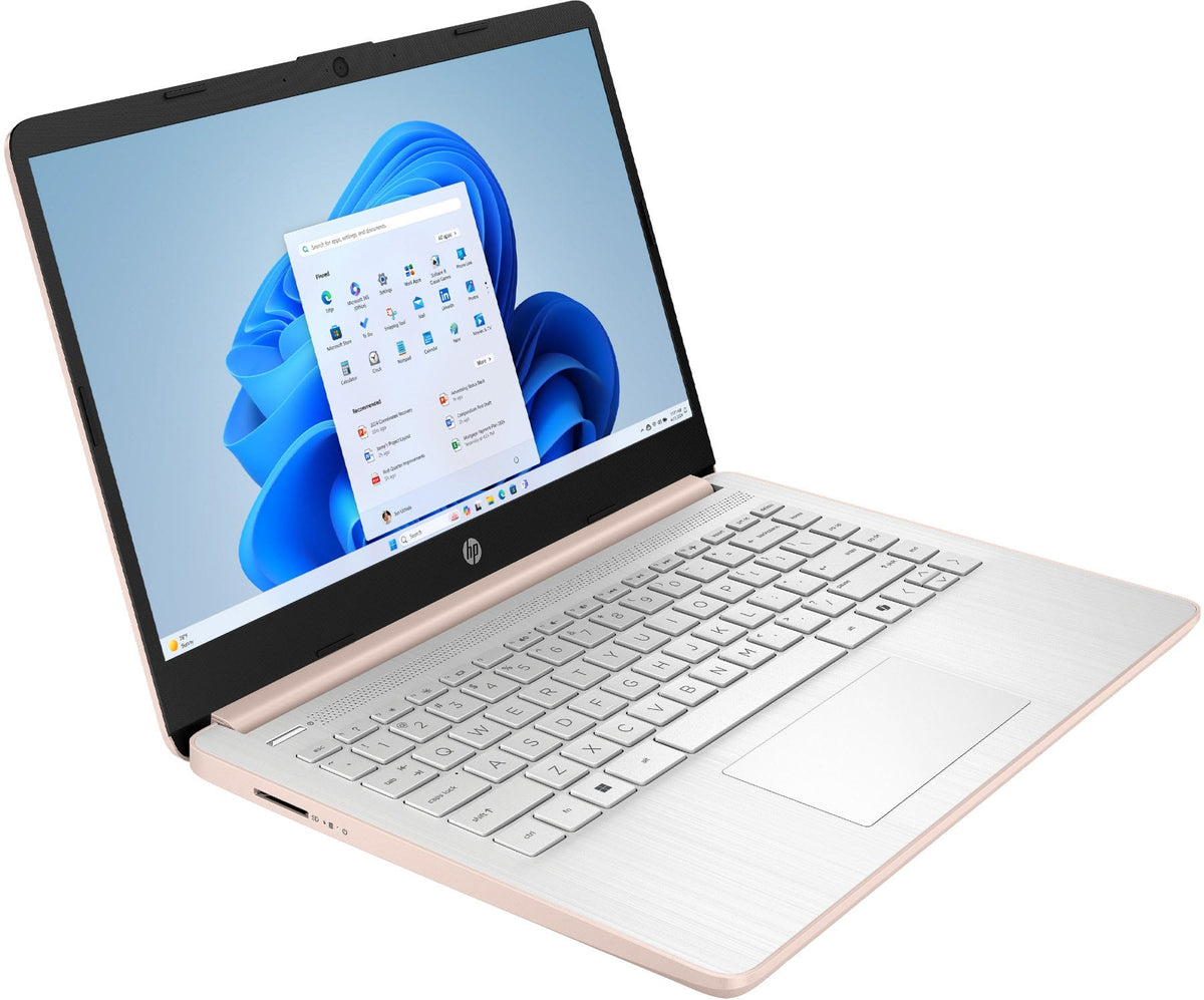 HP - 14" Laptop - Intel N150 Processor - 4GB Memory - 128GB UFS - Pale Rose Gold