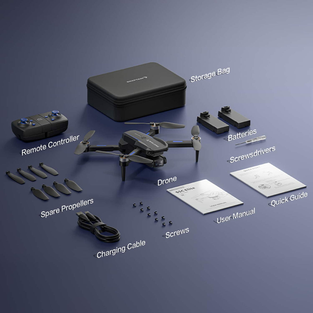 Snaptain - S5C Elite 1080p Drone with Remote Controller - Black