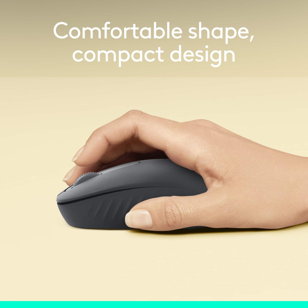 Logitech - M196 Lightweight Bluetooth Wireless Optical Mouse Compact 3-Button Ambidextrous Mouse with Smooth Tracking - Wireless - Graphite