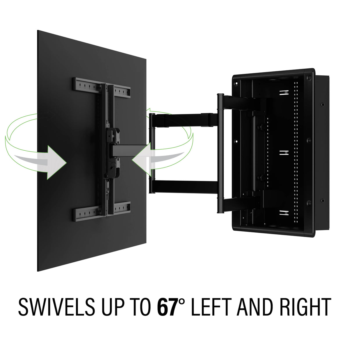 Sanus - Premium Series Full Motion TV Wall Mount for Most 42"-85" TVs - Extends 28" - Black
