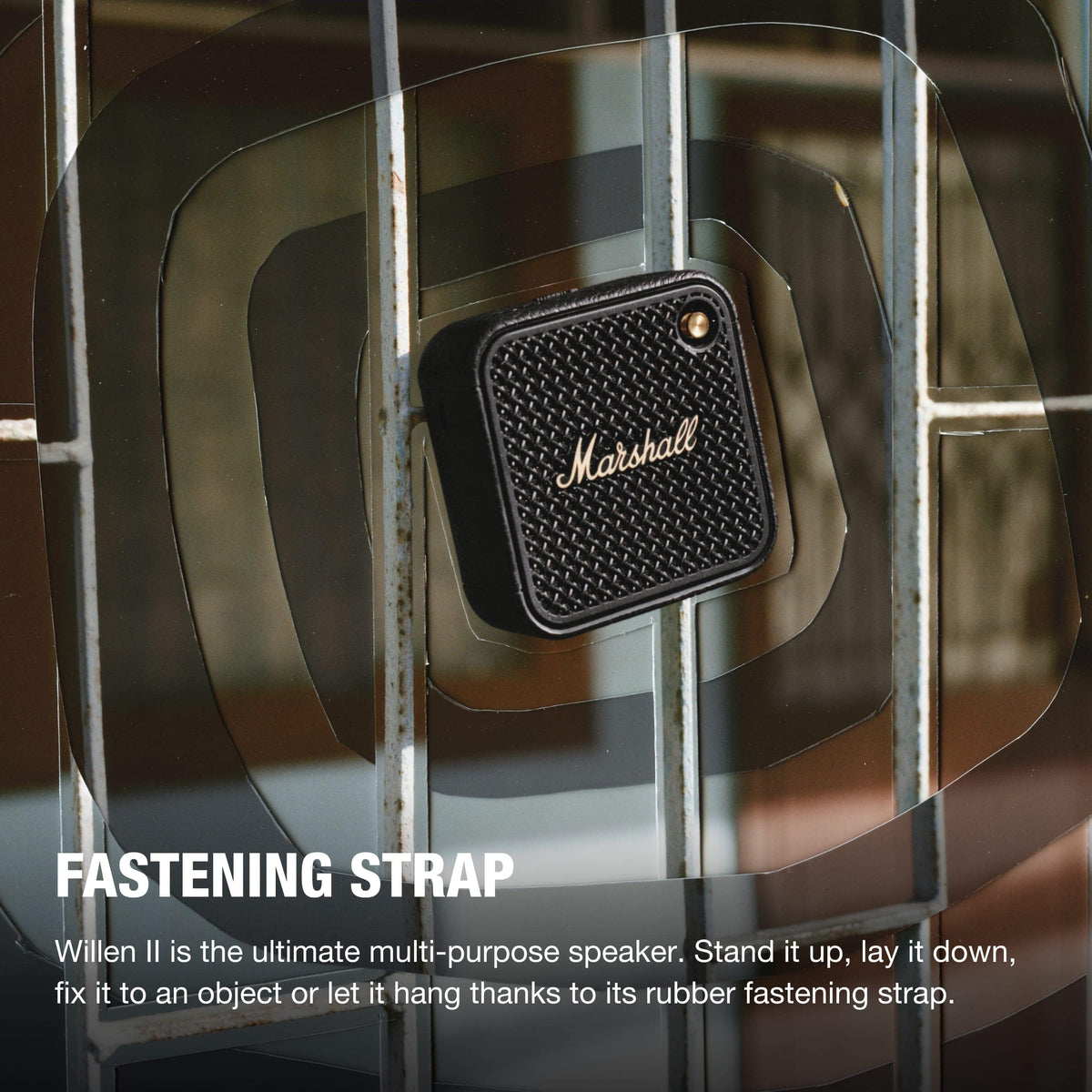 Marshall - Willen II Portable Bluetooth Speaker with Rugged Waterproof / Dust-proof Wireless Design - Black/Brass