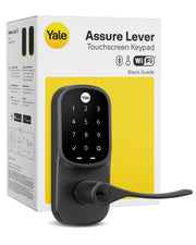 Yale - Assure Lock - Smart Lock Wi-Fi Lever with Touchscreen Keypad | Key Access - Black Suede
