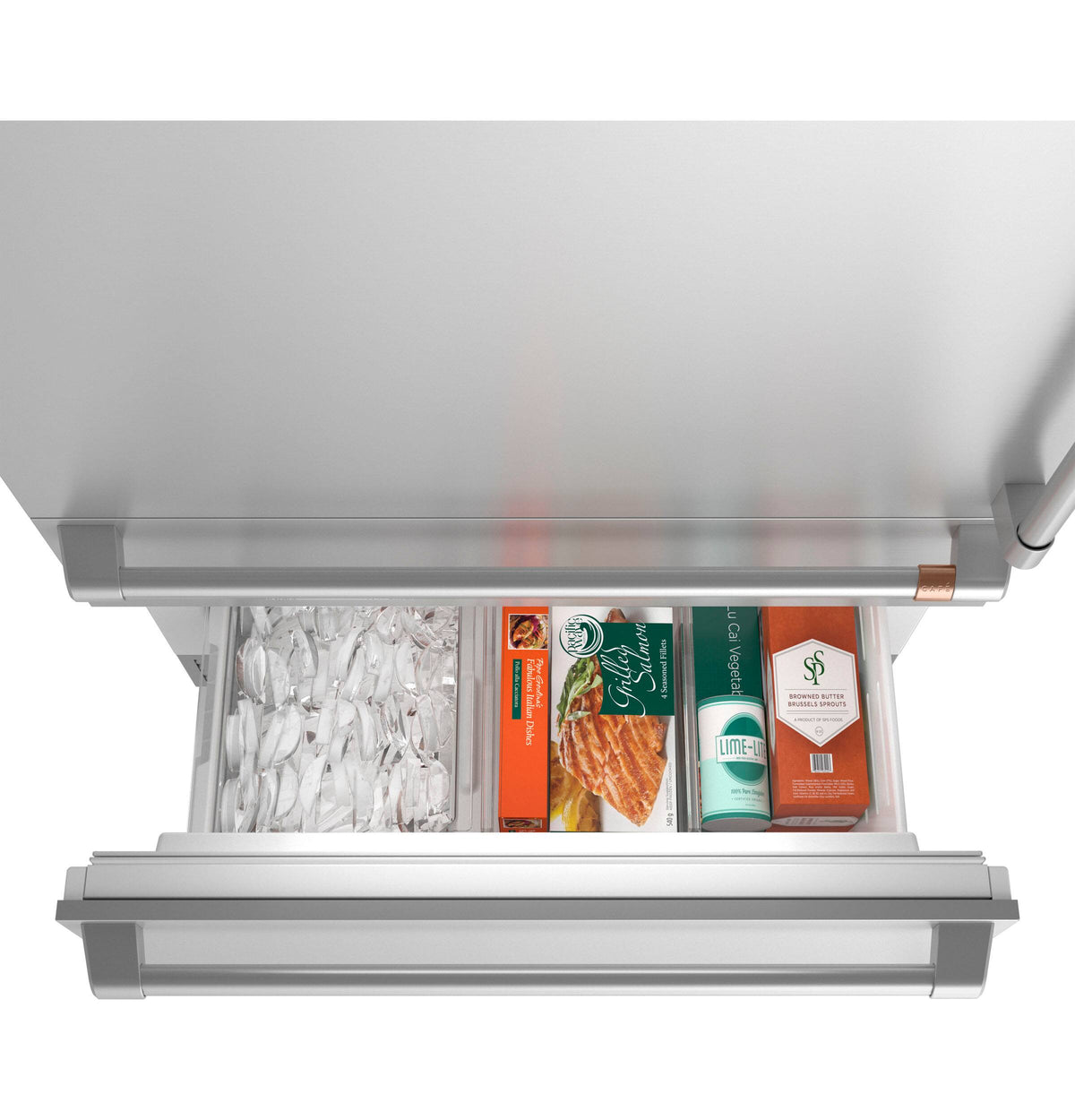 Café - 36 in. Wide 20.1 Cu. Ft. Smart Integrated Bottom-Freezer Built-In Counter-Depth Refrigerator - Left Swing - Custom Panel Ready