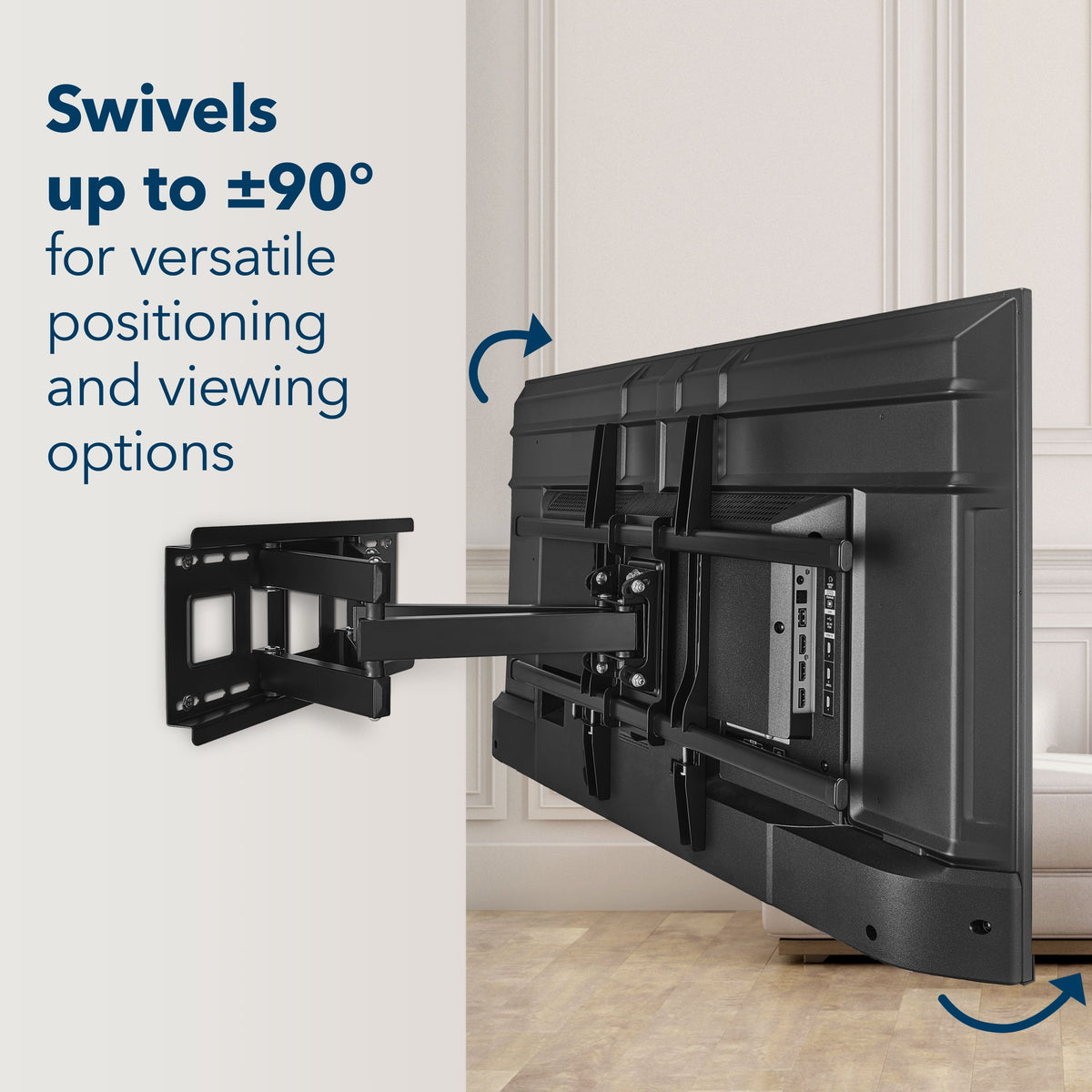 Insignia™ - Full-Motion TV Wall Mount for Most 42–90" TVs, Up to 120 lbs. — Extends 20" - Black