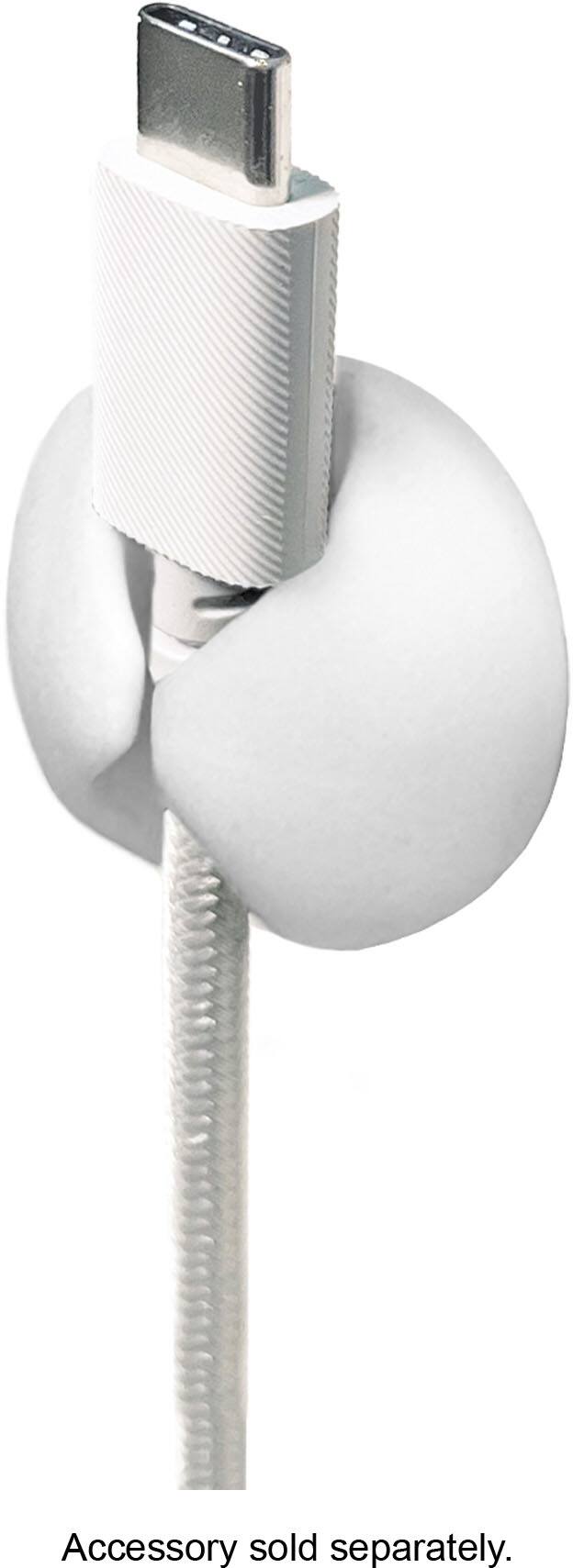 Wrap-It Storage - Cable Clips - Single (10-Pack) Silicone Adhesive Backed Cord Holders - White