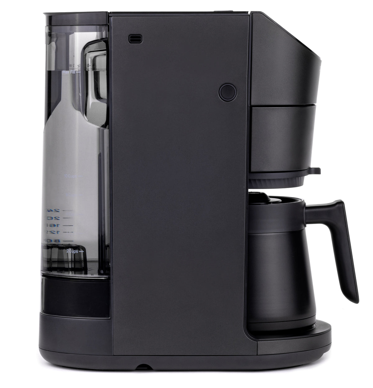 GE Profile - Grind and Brew 10-Cup and Single Serve Brewer with 6 Option Adjustable Burr Grinder - Carbon Black
