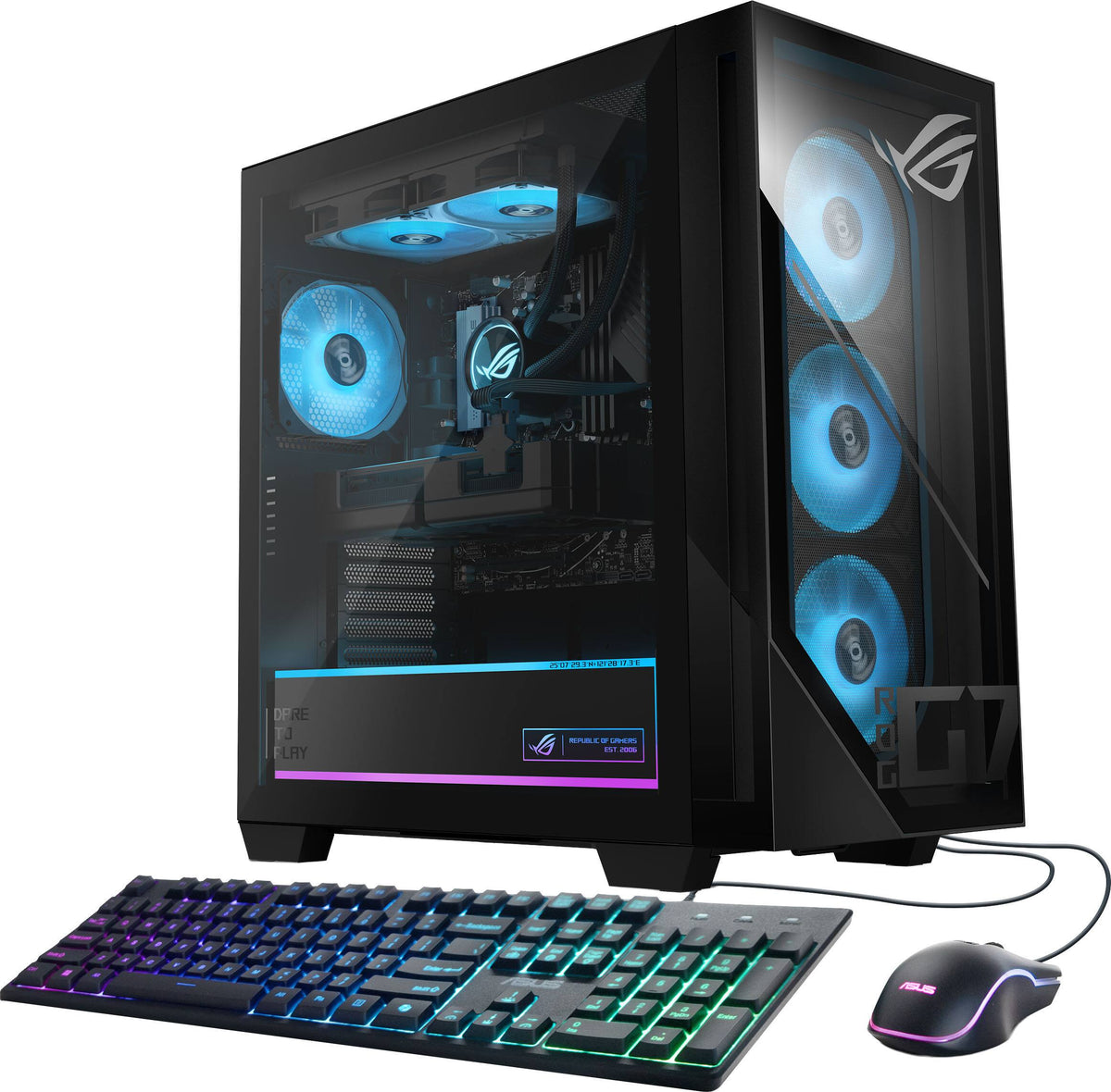 ASUS - ROG GM700 Gaming Desktop - AMD Ryzen 7 9800X3D (2024) - 32GB Memory - NVIDIA GeForce RTX 5070Ti - 2TB Storage - Black