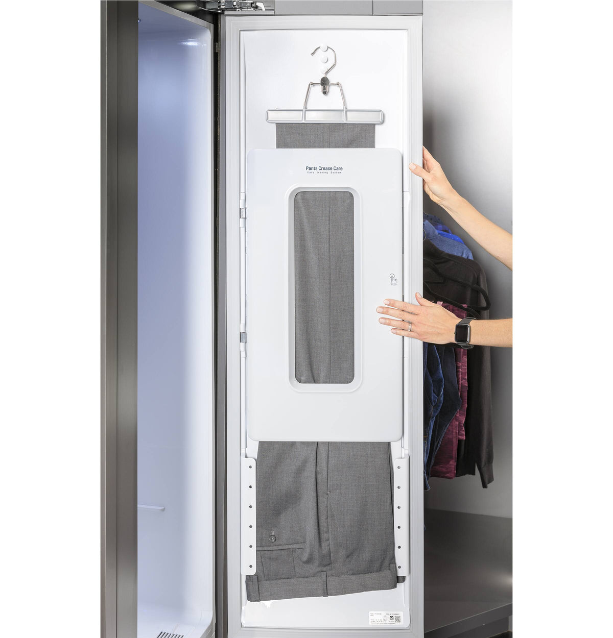 GE Profile - Steam Closet with Fabric Refresh - Mirrored Carbon