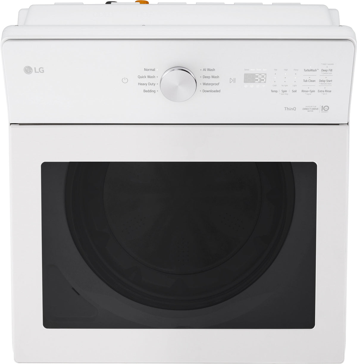 LG - 5.0 Cu. Ft. High-Efficiency Smart Top Load Washer with Easy Unload - Alpine White