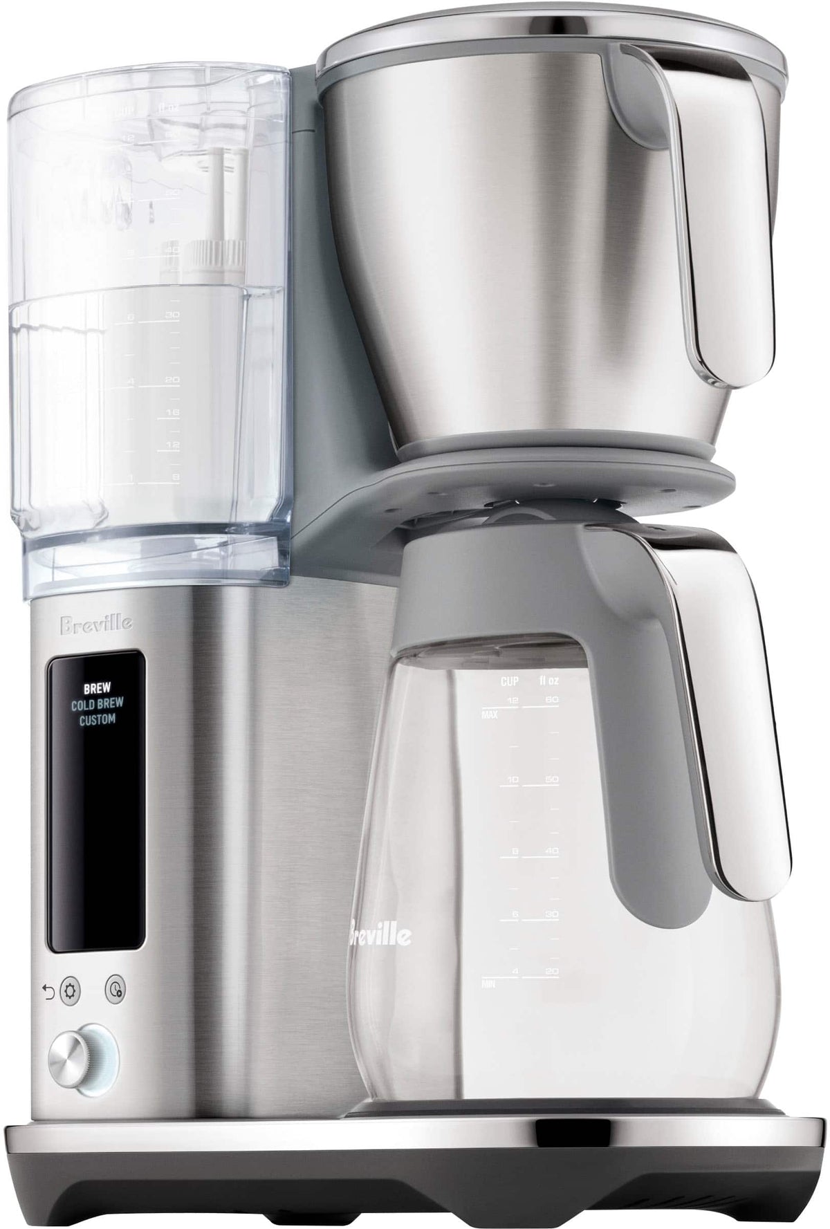 Breville - the Luxe Brewer Glass Coffee Maker - Brushed Stainless Steel