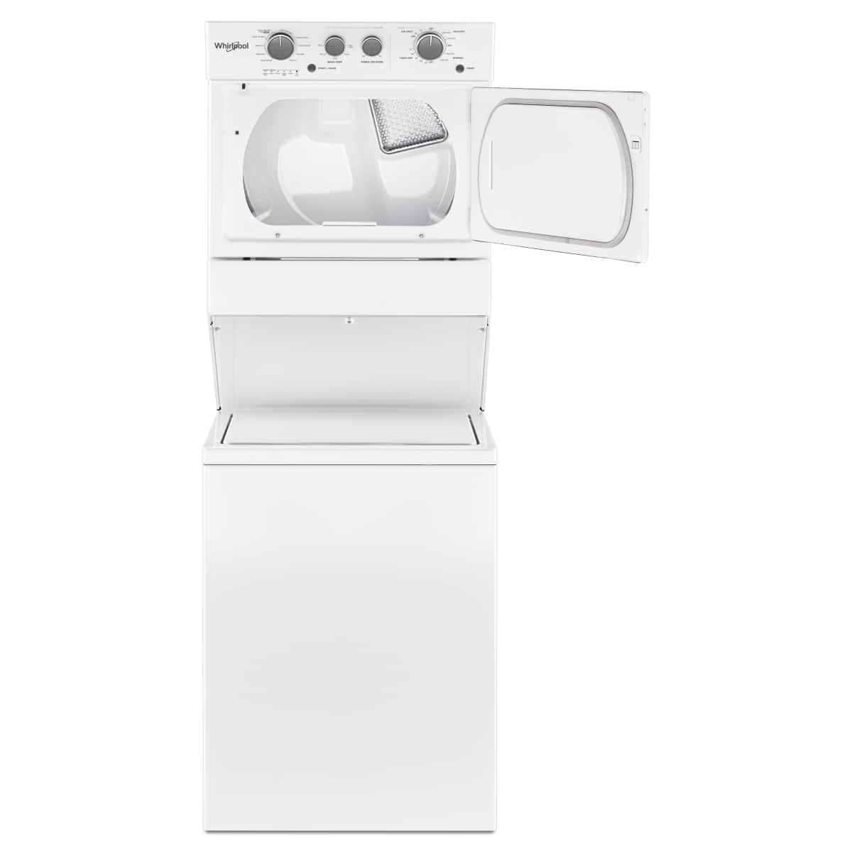 Whirlpool - 3.5 Cu. Ft. Top Load Washer and 5.9 Cu. Ft. Electric Dryer with Dual Action Agitator - White