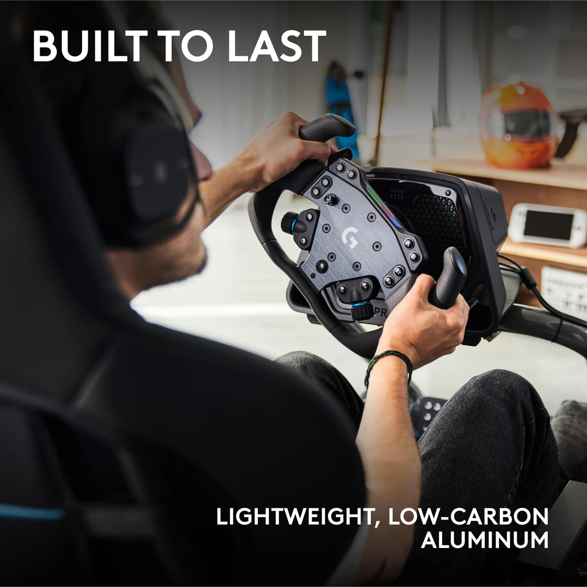 RS Track Wheel - Universal Sim Racing Steering Wheel Compatible with Logitech G RS Wheel Hub - Black