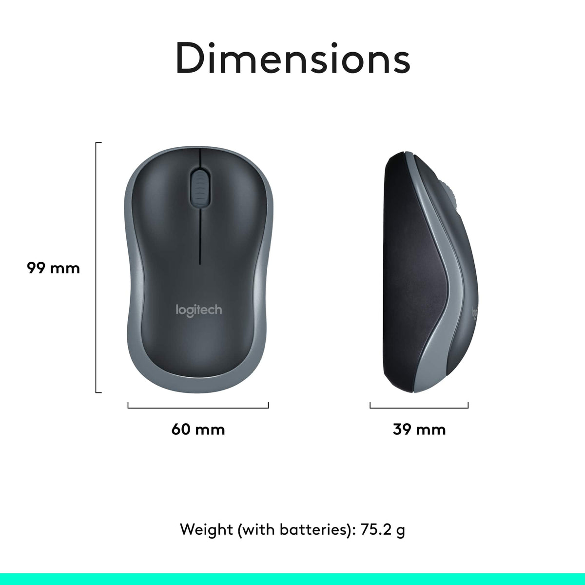 Logitech - MK270 Full-size Wireless Membrane Keyboard and Mouse Bundle for PC - Black