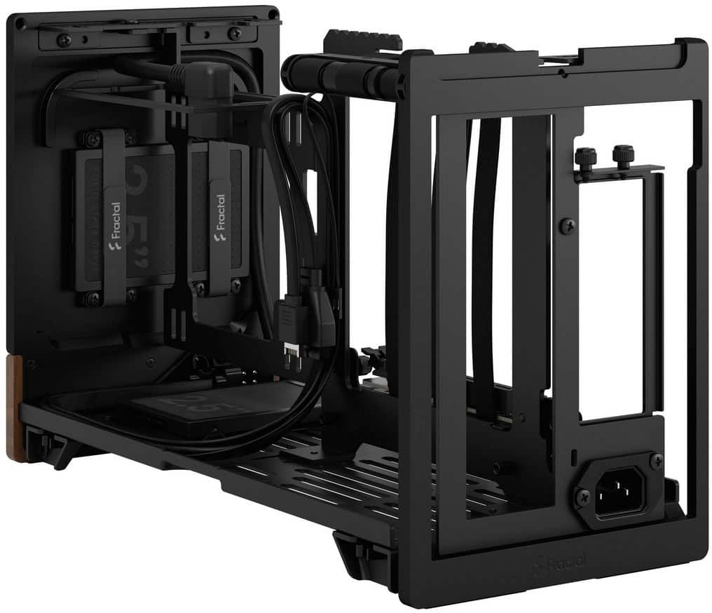 Fractal Design - Terra Graphite with PCIe 4.0 Riser Mini-ITX Small Form Factor PC Case - Black