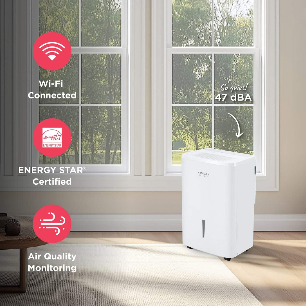 Frigidaire - 50 Pint Smart Dehumidifier - White