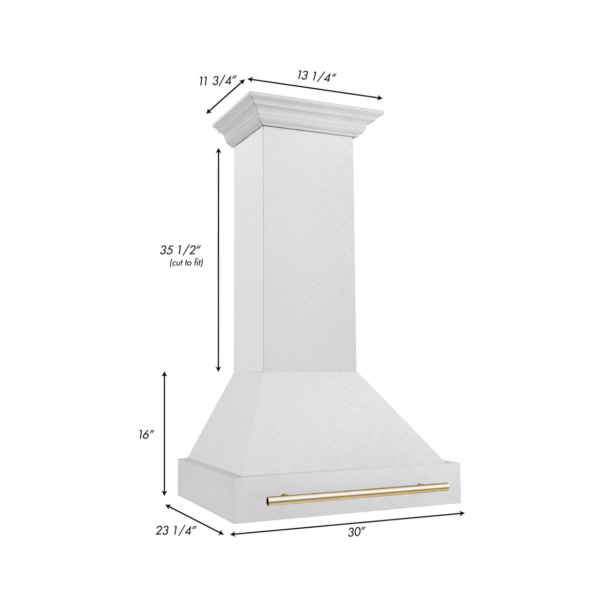 ZLINE Autograph Edition - 30 inches - Externally Vented - Wall Range Hood - Satin Stainless Steel