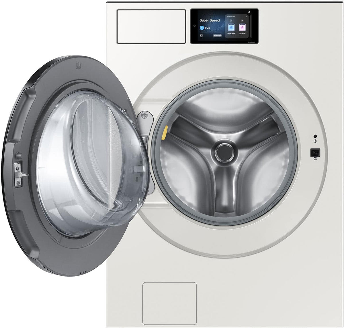 Samsung - 5.3 cu. ft. Bespoke AI Ultra Capacity Front Load Washer with AI Home - Ivory