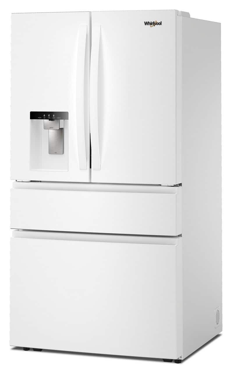 Whirlpool - 36 in. Wide 29 cu. ft. Family-Sized Capacity French Door Refrigerator with Flexible Temperature Drawer - White