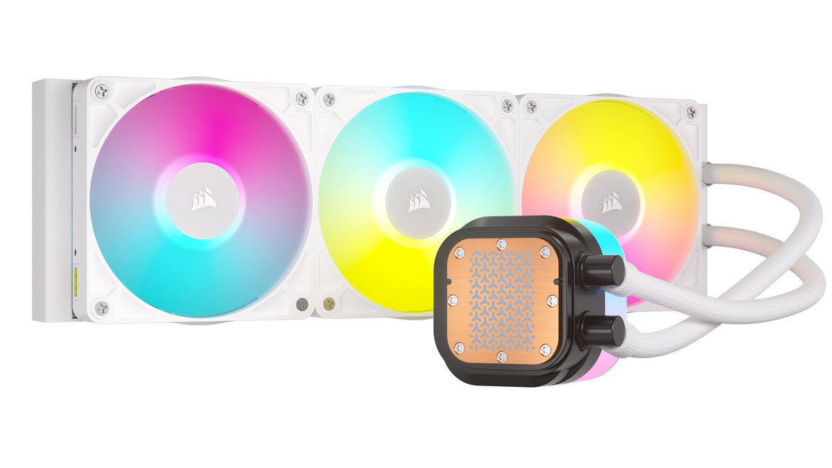 CORSAIR - iCUE LINK TITAN 360 RX Liquid CPU Cooler with RGB Lighting - White