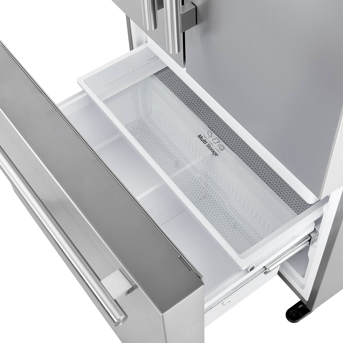 Forno Appliances - 36 in. Wide Aosta 22.4 Cu. Ft. French Door Refrigerator with Automatic Ice Maker - Stainless Steel