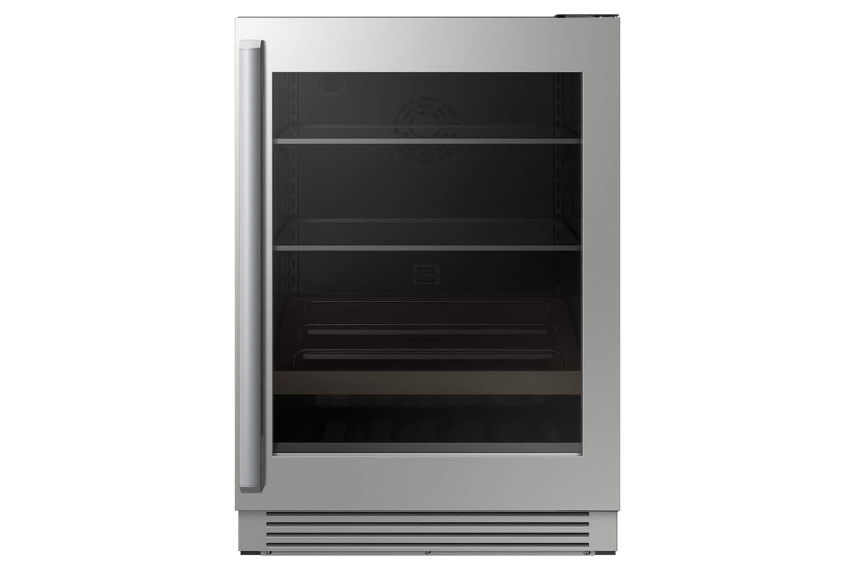 Dacor - 5.0 Cu. Ft. Built-In 24-Inch Undercounter Beverage Refrigerator with Presenter Shelf and LED 3D Lighting - Custom Panel Ready