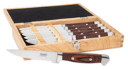 Viking - Pakkawood 6 Pc Steak Knife Set, with Box - Red