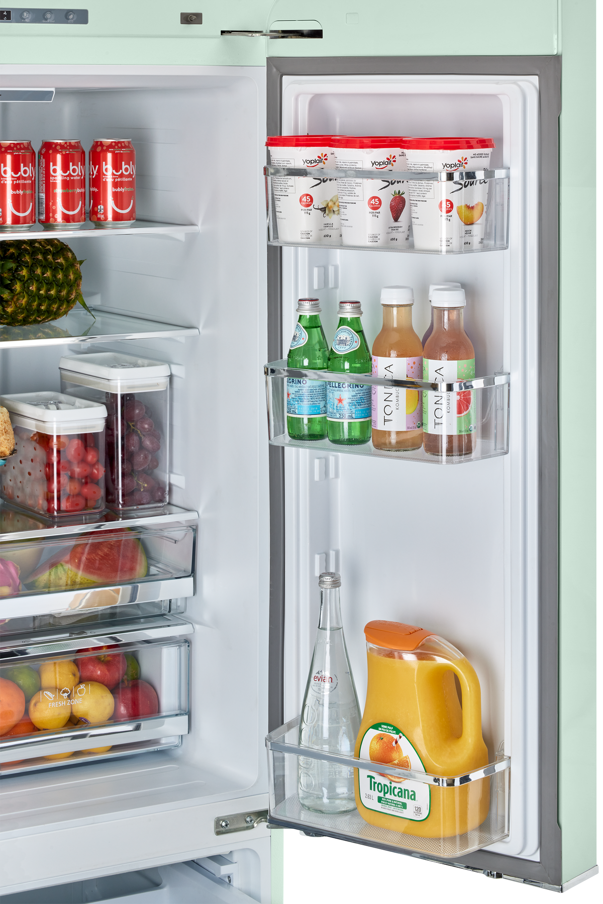 Unique Appliances - 36 in. Wide Classic Retro 36-inch 21 cu.ft. Counter Depth French Door Refrigerator - Summer Mint Green