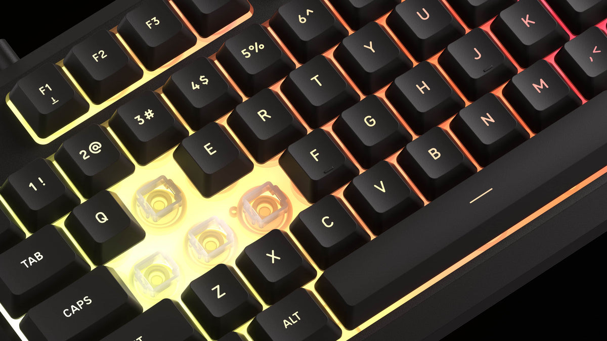 CORSAIR - K55 CORE TKL RGB Gaming Keyboard – 8-Zone RGB – Tenkeyless - Black