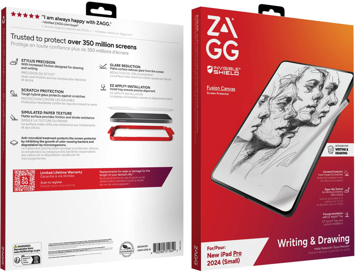 ZAGG - Fusion Canvas Apple iPad Pro 11" (M5, M4) - Clear