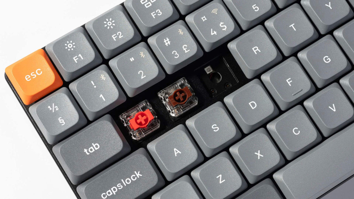 Keychron - K3 Max 75% Custom Wireless RGB Mechanical Keyboard with Programmable QMK/VIA Hot-Swappable Red Switch - Black