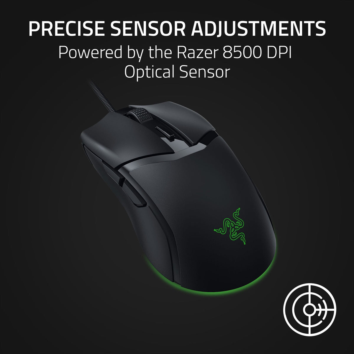 Razer - Cobra Lightweight Optical Gaming Mouse with Chroma RGB Lighting - Wired - Black