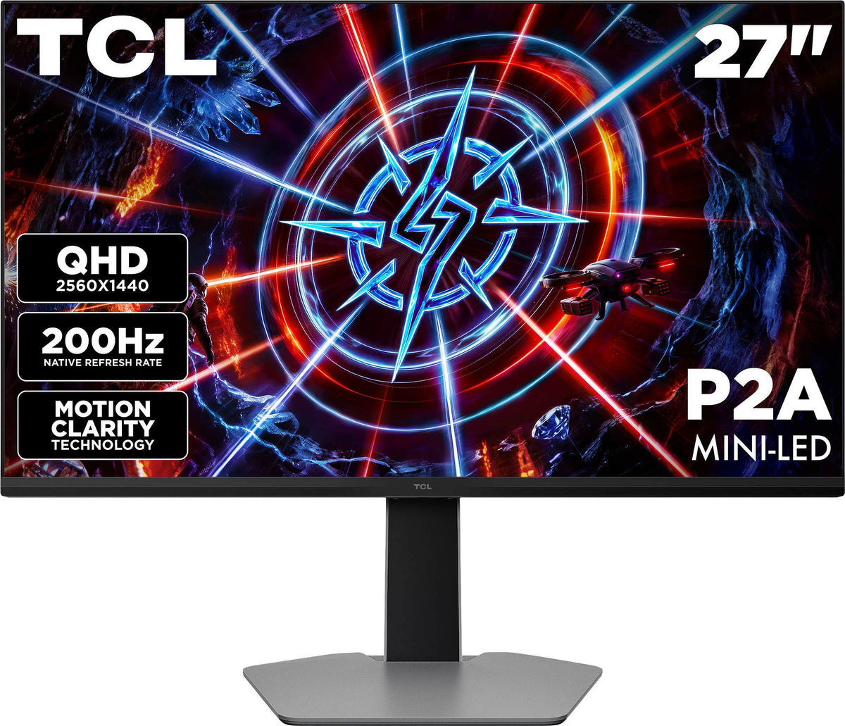 TCL - 27" P2A Series Mini-LED 2K QHD HDR Gaming Monitor - Black