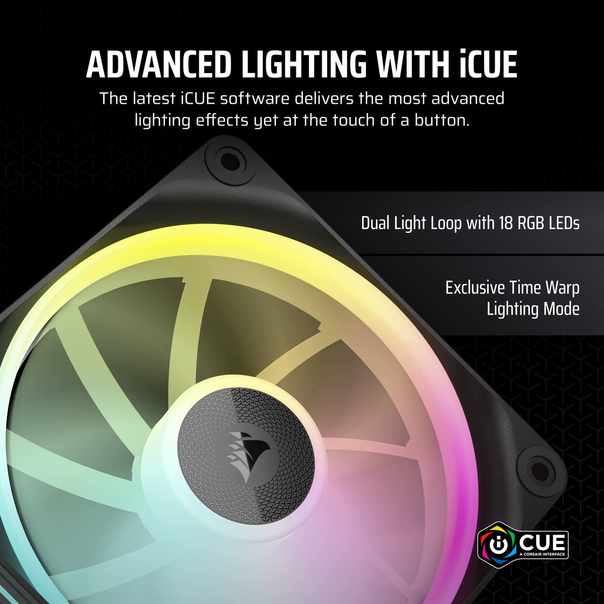 CORSAIR - iCUE LINK LX120 RGB 120mm PWM Single Case Fan Expansion - Black