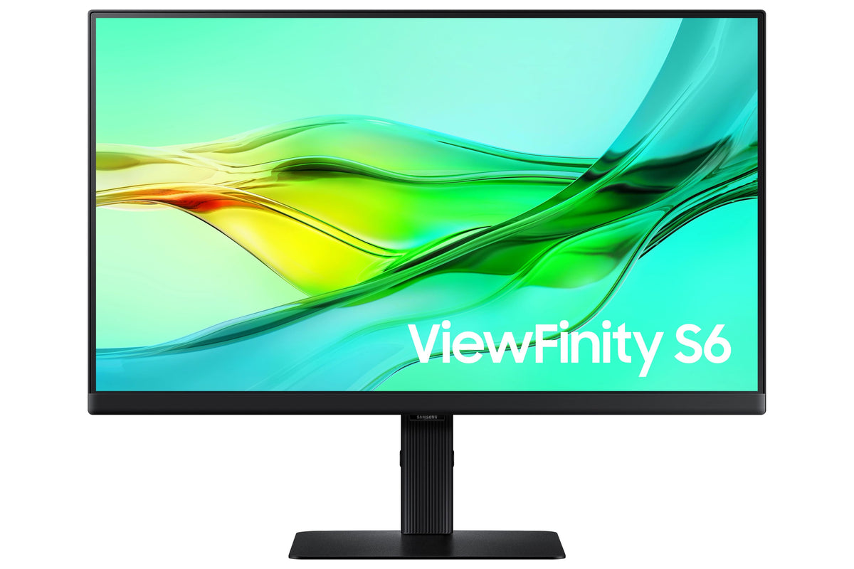 Samsung - ViewFinity 24" S6 (S60D) QHD HDR10 Monitor with USB-C and Daisy Chain (HDMI, USB, DisplayPort) - Black